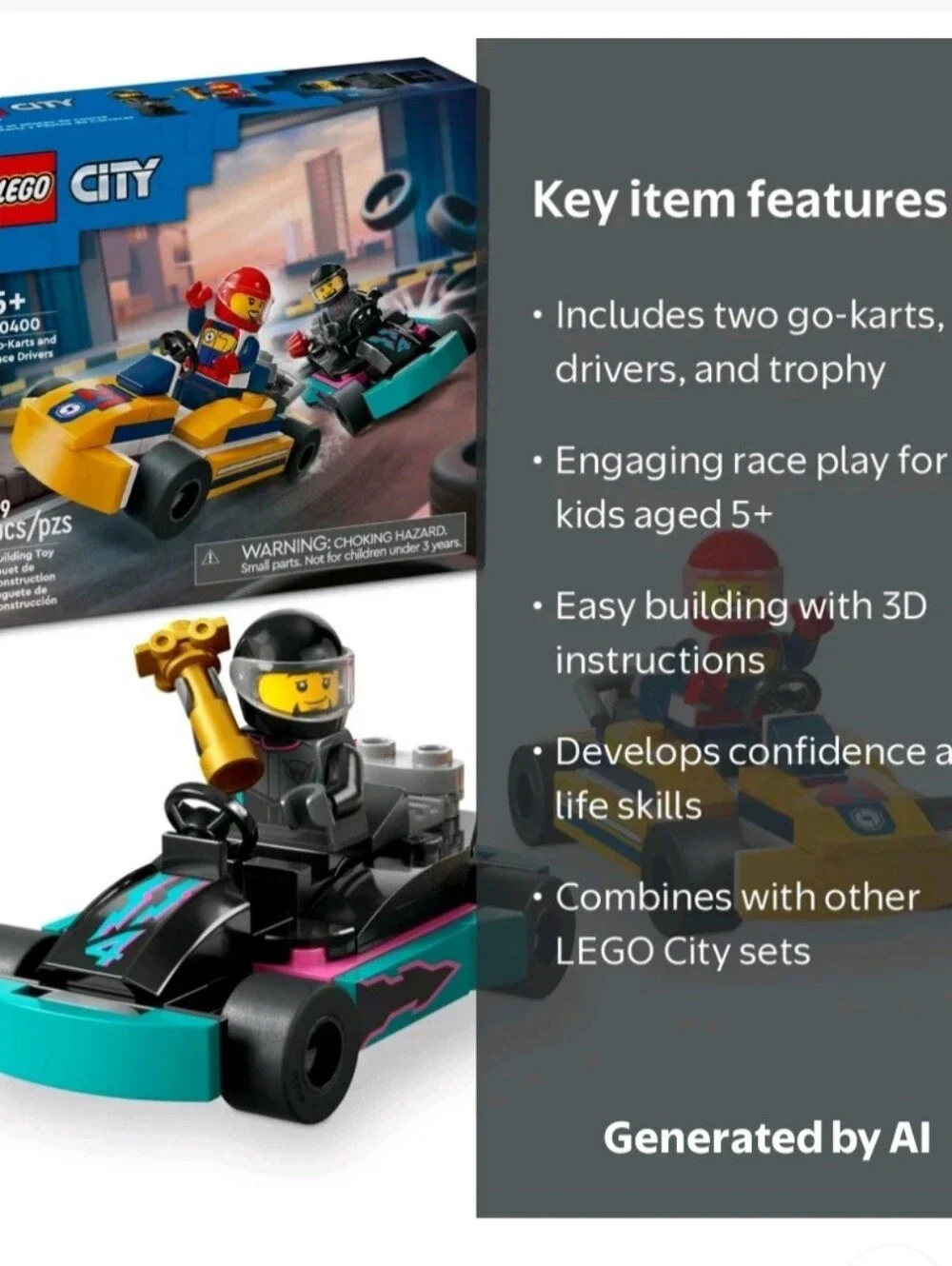 Lego Go-Karts And Drivers NWT Ages 5+ 99 PCS So Much Fun!